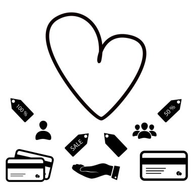 Kalp çizgisi simgesi