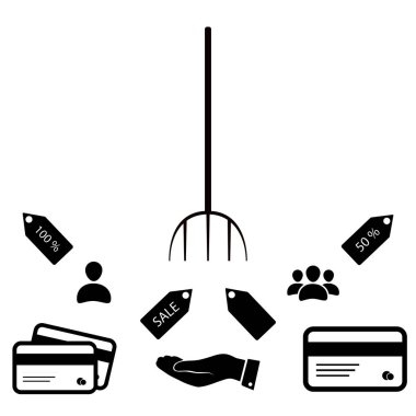 Bahçe çatal simgesi