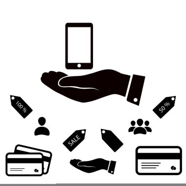 akıllı telefon el simgesi