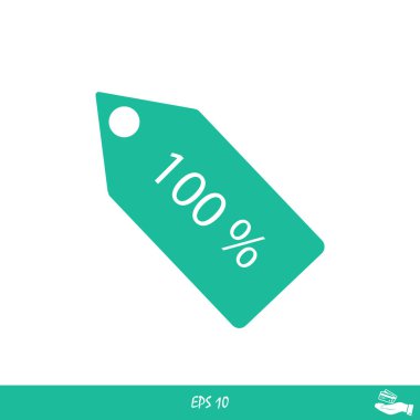 % 100 bir ses etiketi simgesi