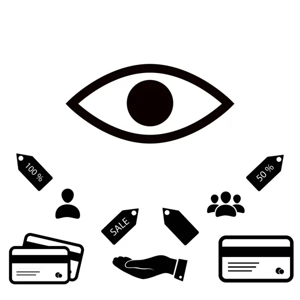 Eye web icon — Stock Vector