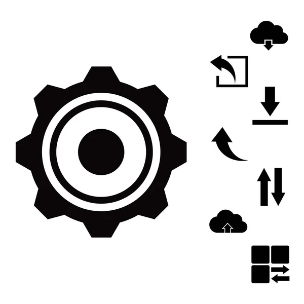 Engrenage icône simple — Image vectorielle