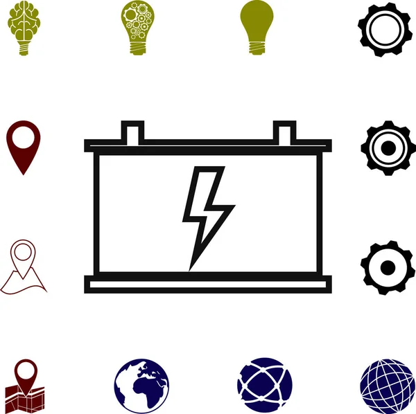 Auto icona vettoriale batteria — Vettoriale Stock