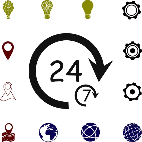 24 timmar enkel ikon — Stock vektor