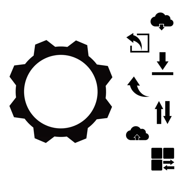 Engrenagem ícone simples — Vetor de Stock