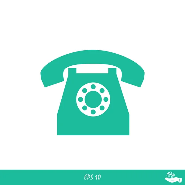 Régi telefon ikon — Stock Vector