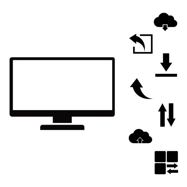 Ícone de tv moderno — Vetor de Stock