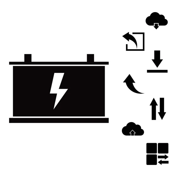 Auto batterijpictogram — Stockvector