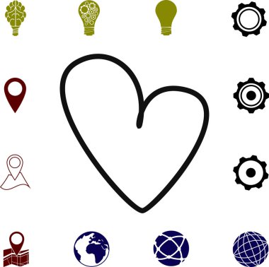 Kalp çizgisi simgesi