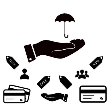 El simgesi olan şemsiye