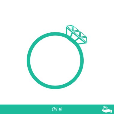 elmas simgesi ile halka