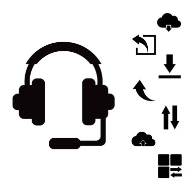 kulaklık mikrofon simgesi
