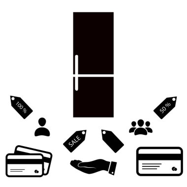 Buzdolabı basit simgesi