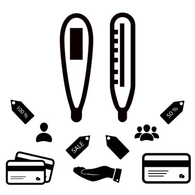termometre Icons set
