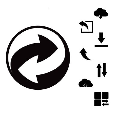 geri dönüşüm basit simgesi