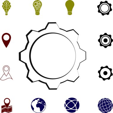 Dişli basit simgesini