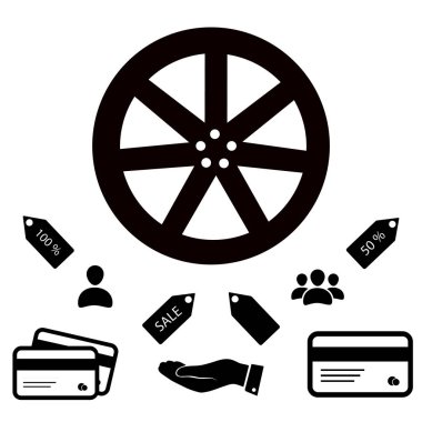 tekerlek disk simgesi