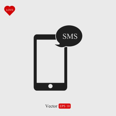 Cep telefonu sms simgesi