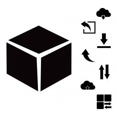  küp basit simgesini