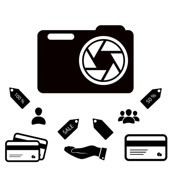 Photo camera icon — Stock Vector