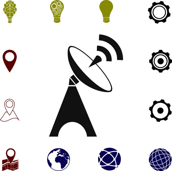 Icono de antena de satélite — Vector de stock