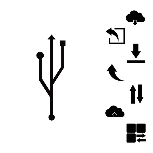 Eenvoudige USB-pictogram — Stockvector