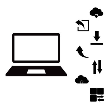 modern dizüstü bilgisayar simgesi