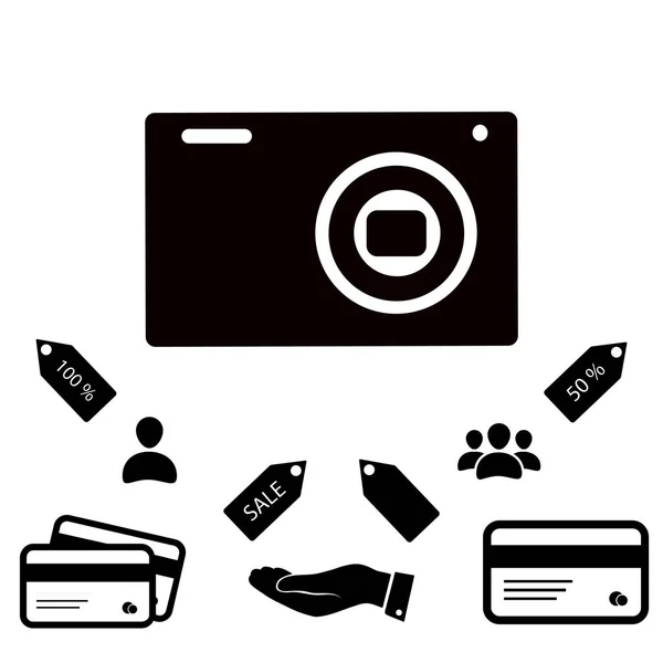 Photo camera  icon — Stock Vector