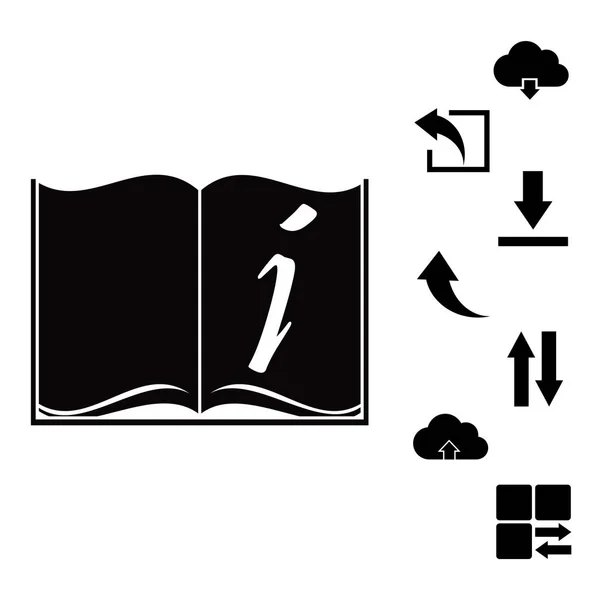 Geopende boekpictogram — Stockvector