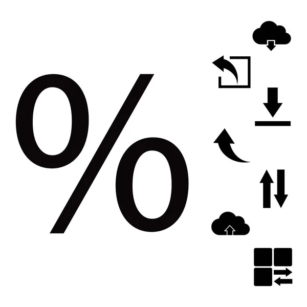 Percentage web pictogram — Stockvector