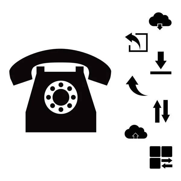 Старий телефон значок — стоковий вектор