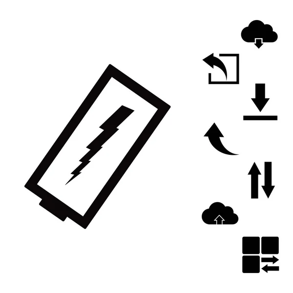 Значок разряженной батареи — стоковый вектор