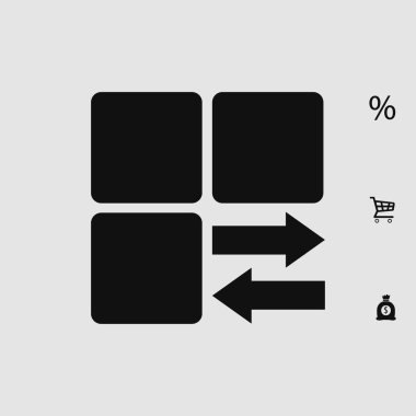 Infographic küp oklarla tarz