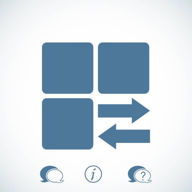 Infographic küp oklarla tarz