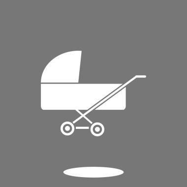 düz çocuk arabası simgesi