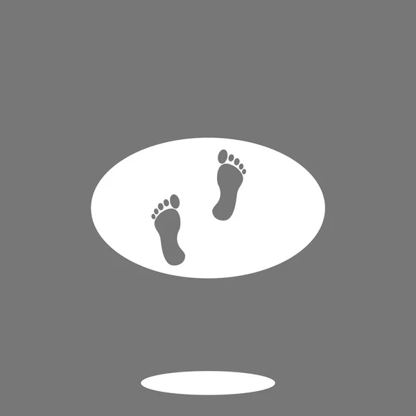 Empreinte icône signe — Image vectorielle