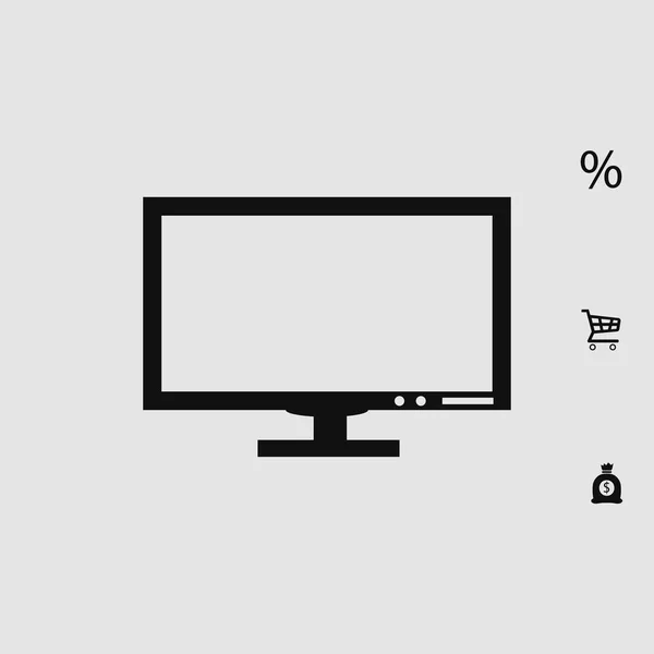 Pictograph van platte computerpictogram — Stockvector