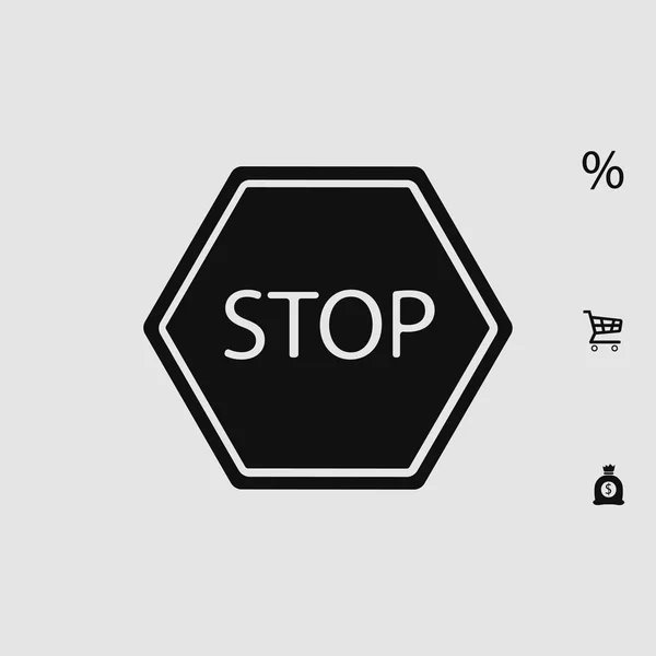 Icona del segno di stop — Vettoriale Stock
