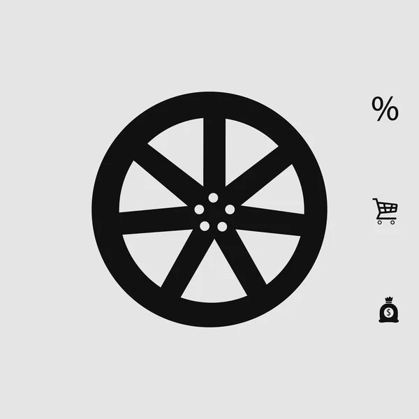 Hjulet tecken ikonen — Stock vektor