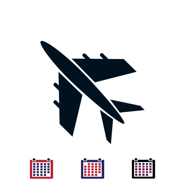 Plane flat icon — Stock Vector