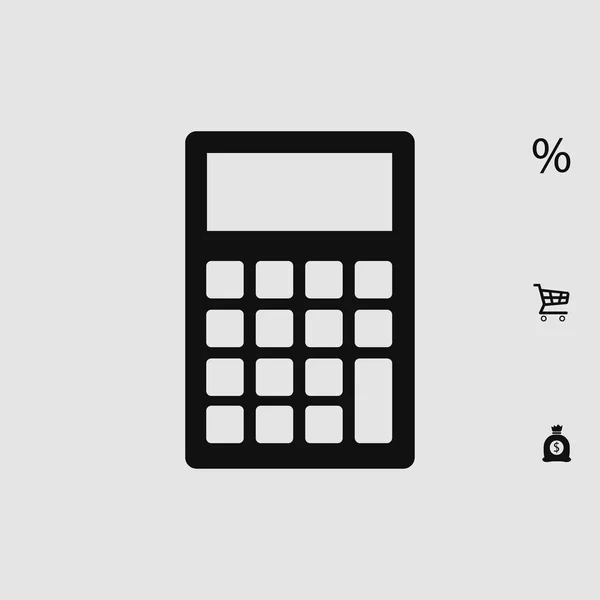 Flat  calculator icon — Stock Vector