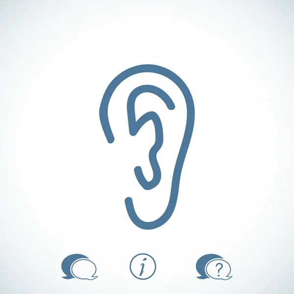 Ear sign icon — Stock Vector