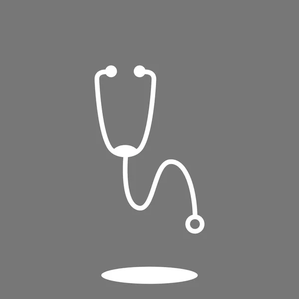 Icona dello stetoscopio piatto — Vettoriale Stock