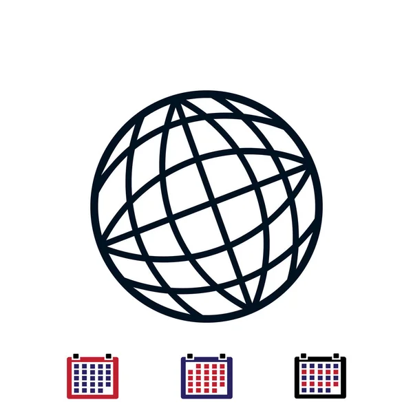 Design de l'icône Globe — Image vectorielle