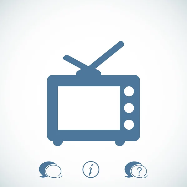 Icono plano de TV — Vector de stock