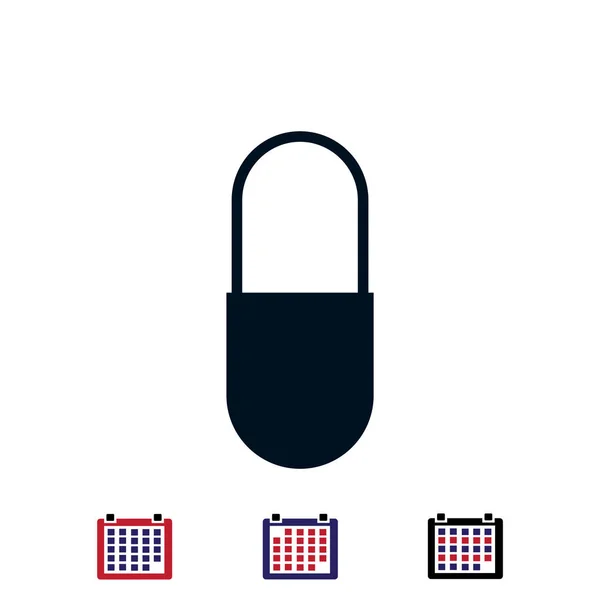 Platte capsul-pictogram — Stockvector