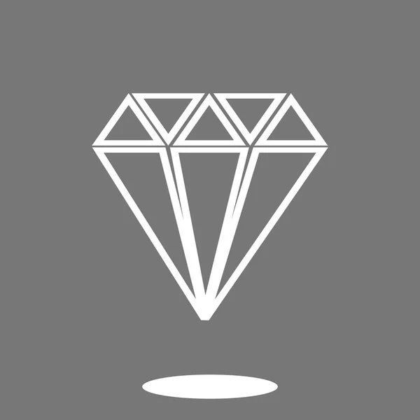 Signo de diamante icono — Archivo Imágenes Vectoriales