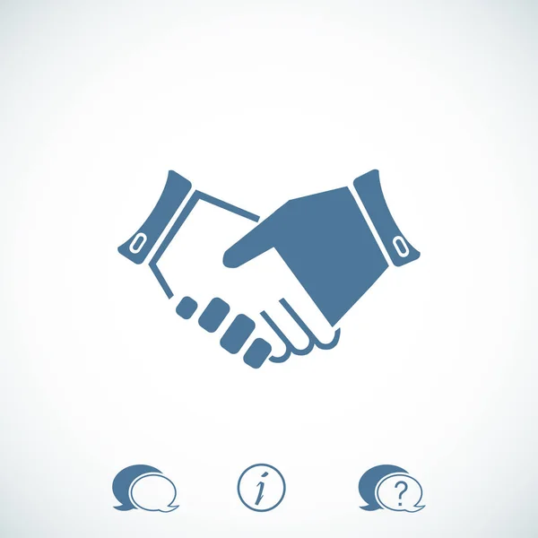 Handshake tecken ikonen — Stock vektor