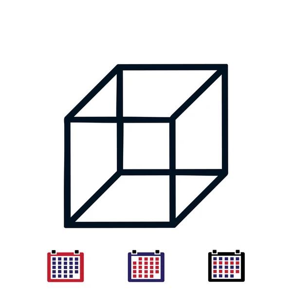 Conception de l'icône cube — Image vectorielle