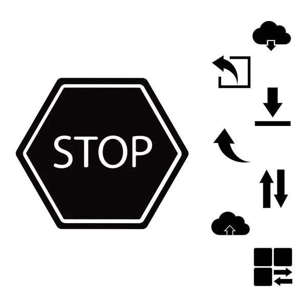 Stopbord pictogram — Stockvector